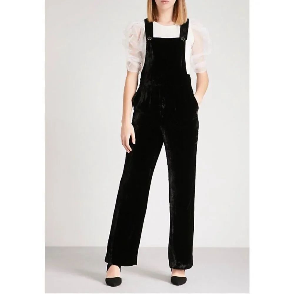 Sandro Velvet Overalls